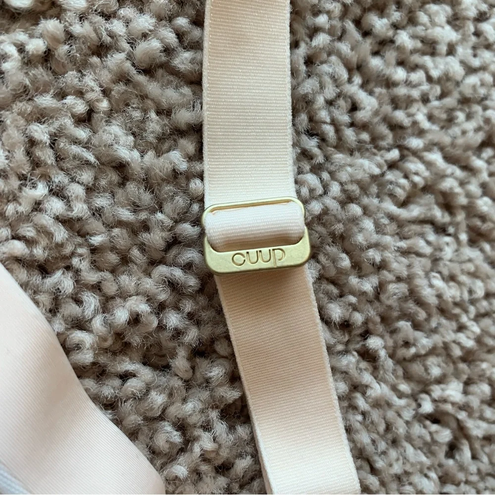 Cuup The Plunge Bra Size 38F Ivory Off White Sheer Mesh Underwire Adjustable - Picture 9 of 10